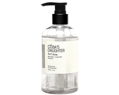 COBA&#39;S DAUGHTER Persian Lime &amp; Cocos Nucifera 3-in-1 Soap | Body Wash, Hand Wash, Bubble Bath | Cleanse, Nourish &amp; Soften Skin with Inulin &amp; Seaweed Extract | (16.9oz)