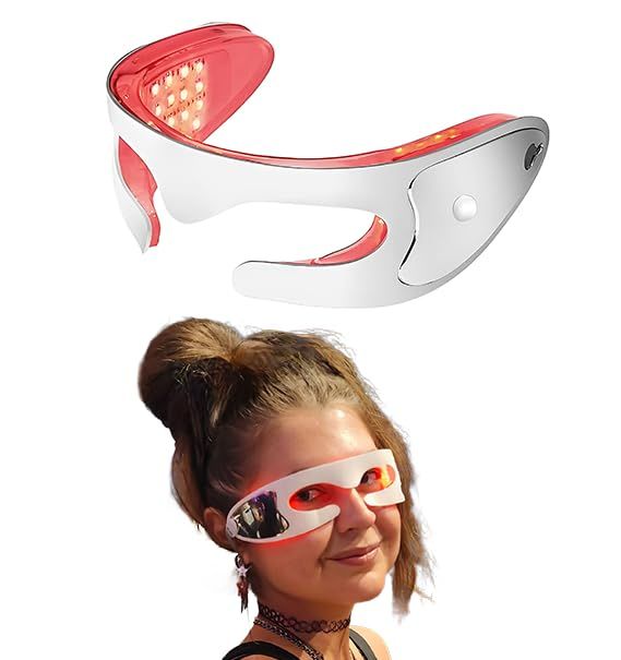 Enhance Collagen, Smooth Wrinkles, Reduce Puffiness, and Firm Skin with Advanced LED Light Therapy Technology, Red Light Therapy Eye Mask for Wrinkles