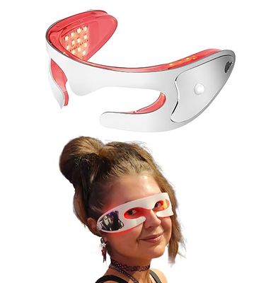 Enhance Collagen, Smooth Wrinkles, Reduce Puffiness, and Firm Skin with Advanced LED Light Therapy Technology, Red Light Therapy Eye Mask for Wrinkles