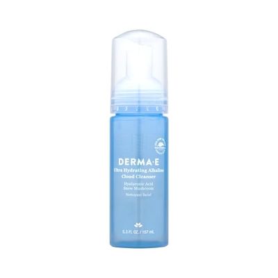 Derma E Ultra Hydrating Alkaline Cloud Cleanser - Gentle Foaming Face Wash with Hyaluronic Acid - Vegan Daily Facial Cleansing, 5.3 Oz