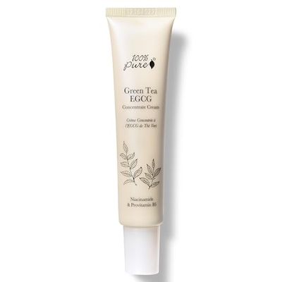 100% PURE Green Tea EGCG Concentrate Face Cream Anti-Aging Antioxidant Boost with Squalene &amp; Caffeine Lightweight Daily Hydrating Facial Moisturizer &amp; Skin Care for Women &amp; Men - 1.4 Oz