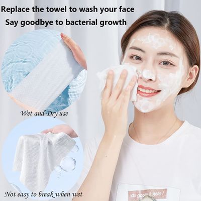 Disposable Face Towel 100 Count for Washing Soft Cotton Dry Wipes Facial Cloths Towelettes for Washing and Drying, Facial Tissue for Cleansing, Skincare and Makeup Remover (4 Pack)
