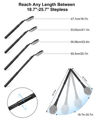 Back Scrubber Anti Slip for Shower, 25.7 Telescopic Back Bath Brush for Shower, Back Scrubber, Exfoliation and Improved Skin Health for Elderly with Limited Arm Movement, Disabled