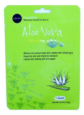Celavi Essence Facial Mask Paper Sheet Korea Skin Care Moisturizing 12 Pack (Aloe Vera)