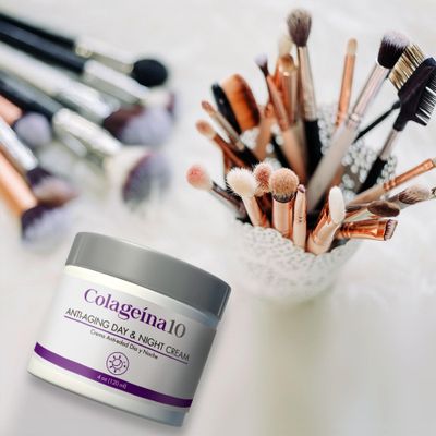 Colageina 10 Anti-Aging Day & Night Cream - Reduce the Appearance of Fine Lines & Wrinkles with Hydrolyzed Collagen and Hyaluronic Acid - 4 oz (120 ml)