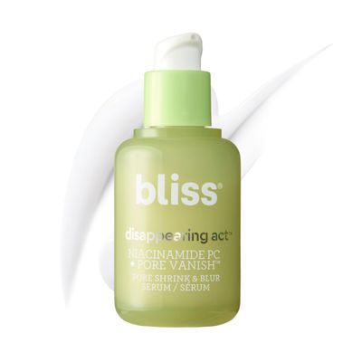 Bliss Niacinamide Disappearing Act Pore Serum | Reduces Pores &amp; Smooths Skin | Infused with Vitamin B3 &amp; Green Tea | Dermatologist Tested | Vegan &amp; Cruelty-Free | 1 Fl Oz
