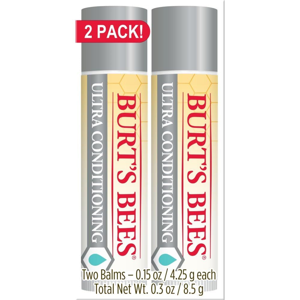 Burts Bees 2 Pack Ultra Conditioning Lip Balm, 0.3 OZ