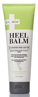 Dr Foot Cracked Heel Butter Moisturizer Foot Cream Skincare Lotion. Moisturizing Skin Care Balm For Dry Cracked Feet Rapidly Softens Tough Heels &amp; Exfoliates Rough Calluses, Non-Greasy, Large 8 Fl Oz