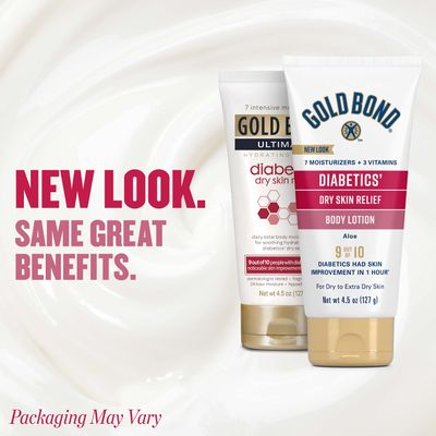 Gold Bond Diabetics' Dry Skin Relief Body Lotion, 4.5 oz., With Aloe to Moisturize &amp; Soothe