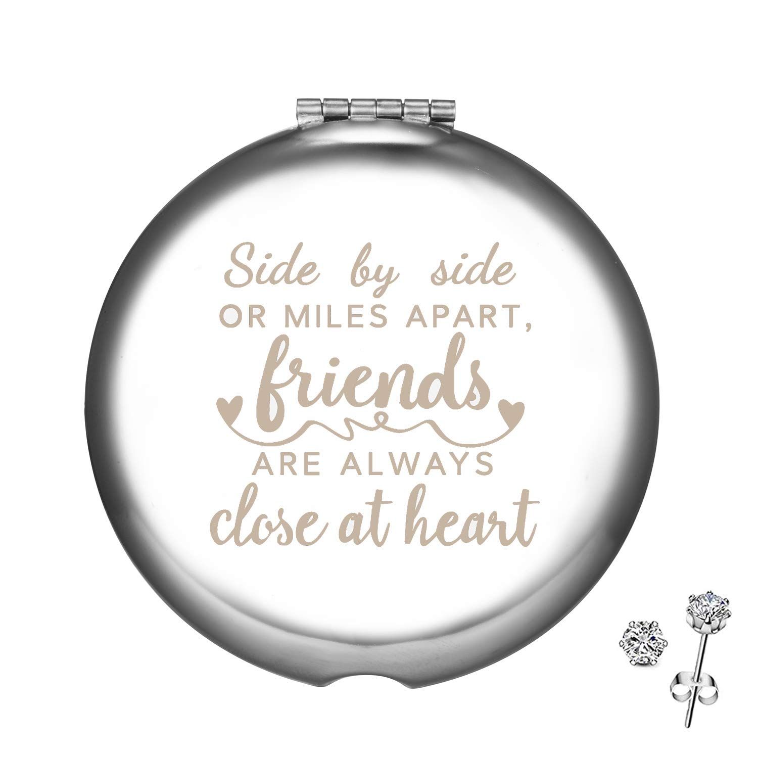 Friends Gift for Friends Females,Friendship Birthday for Women,Long Distance BFF Gift Coworker Leaving Gift,Side by Side or Miles Apart, Friends are Always Close at Heart