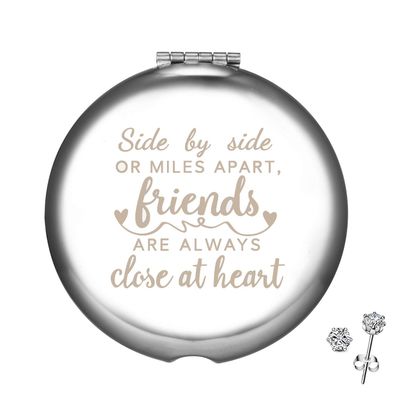 Friends Gift for Friends Females,Friendship Birthday for Women,Long Distance BFF Gift Coworker Leaving Gift,Side by Side or Miles Apart, Friends are Always Close at Heart
