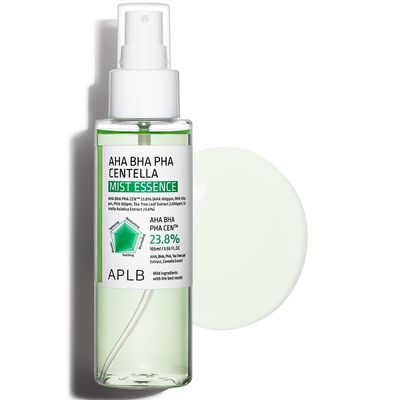 APLB AHA BHA PHA Centella Mist Essence | AHA BHA PHA CEN 23.8% 3.55 FL.OZ/Korean Skincare, Exfoliant, Replenishing Moisture, Revitalize for Gentle and Improve Skin Texture