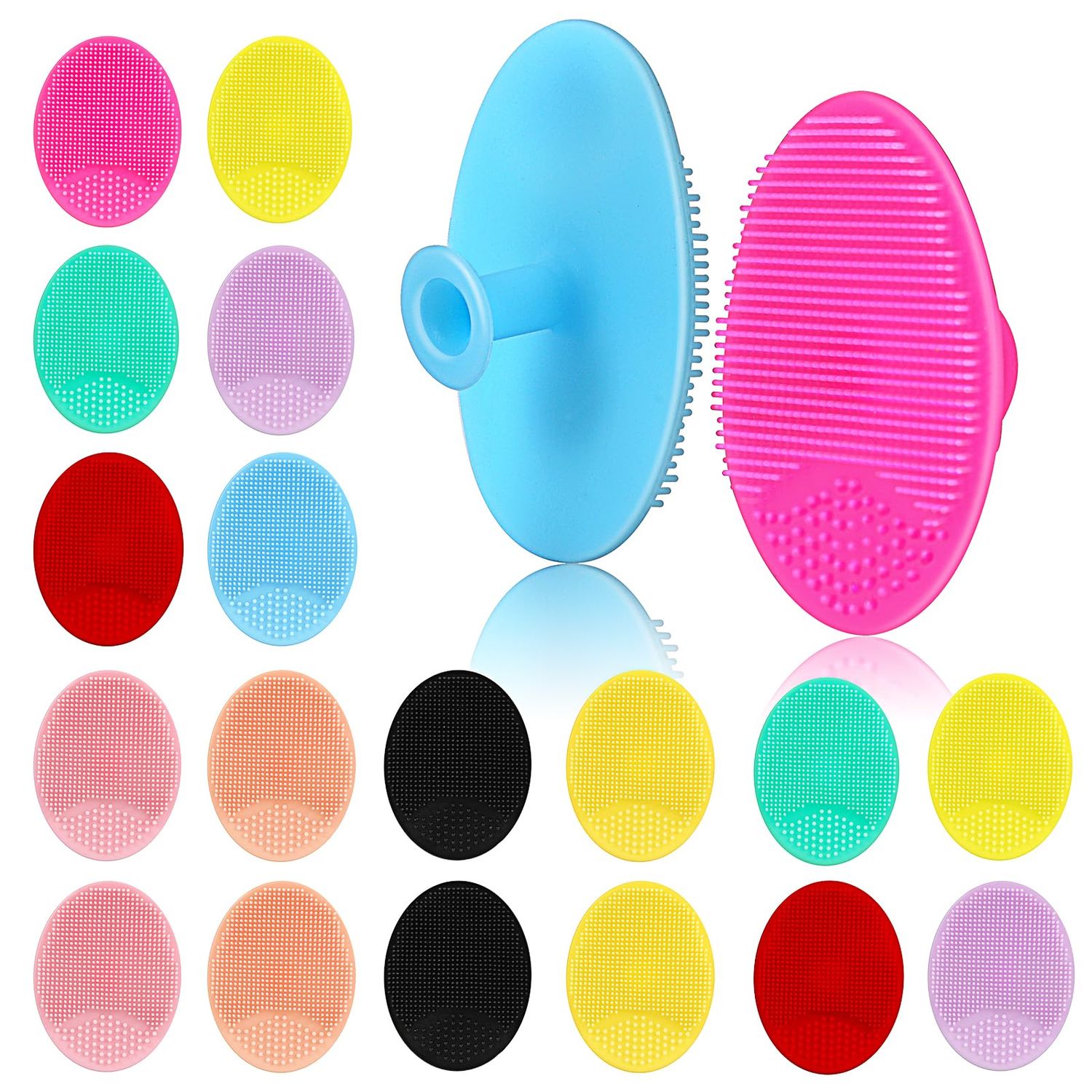 20PCS Face Scrubber,Silicone Facial Cleansing Brush Face Exfoliator Pads Face Scrub Brush for Skin Facial Scrubber Facial Cleanser Brush