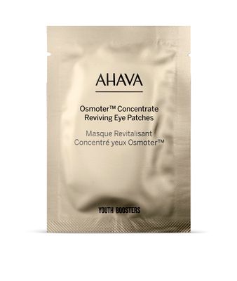 AHAVA Osmoter Concentrate Reviving Eye Patches - Hydrogel patches for youthful &amp; rested eyes, reduces wrinkles, fatigue signs &amp; fine lines, enhances radiance, with Osmoter X3 &amp; Niacinamide, 6 packs