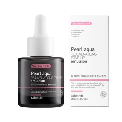 DEleventh Korean Brand Pearl Aqua Rejuvenationg Tone-Up Emulsion 30ml / with Vitamins B5 &amp; E, Anti-Aging, Nourish, Hydrate, Reveal radiant, Healthy Skin
