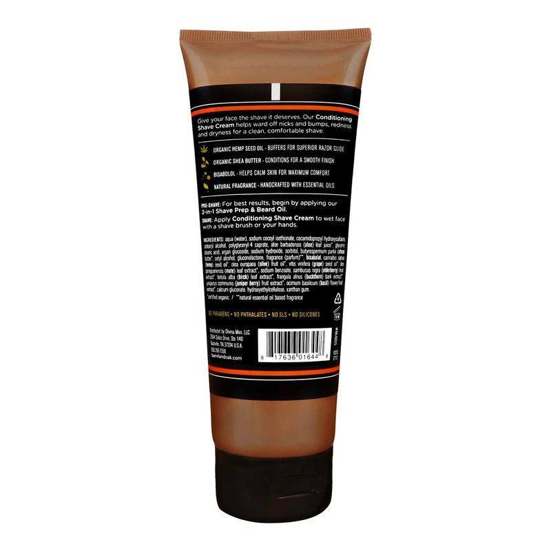 Barrel and Oak - Conditioning Shave Cream, Men's Shaving Cream, Moisturizing Shave Cream, Caffeine &amp; Antioxidant-Rich, Helps Prevent Nicks, Bumps, Redness, &amp; Dry Skin, Vegan (Bourbon Cedar, 6.5 oz)
