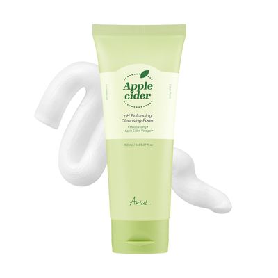 Ariul Apple Cider Weak Acid Cleansing Foam, 5.3 fl oz (150 ml), pH Balance, Face Washing, Pore Care, Corneum Care, Apple Cider Vinegar Blend, Skin Care, Black Horn Plug, Apple Cider Vinegar