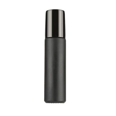 Essential Oil Roller Bottles, 6Pcs 10ml Black Glass Roller Bottles Vials Containers with Metal Roller Ball and black cap for Essential Oil Aromatherapy Perfume Cosmetic Skincare Liquid, 1 Dropper