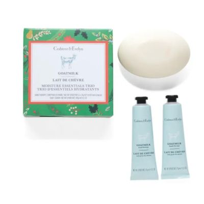 Crabtree &amp; Evelyn Goatmilk Bar Soap 6.5 oz &amp; Hand Therapy .9 oz Set
