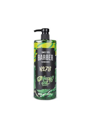 BARBER MARMARA Men&#39;s Shaving Gel No. 78 - Men&#39;s Shaving Gel Transparent 1000 ml - Shaving Gel Men - Precise Shaving of Beard Contours - Does Not Foam - Cools the Skin - with Pump Dispenser