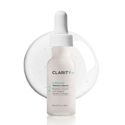 ClarityRx C-Results Vitamin C Brightening Face Serum, Natural Plant-Based Anti-Aging Facial Treatment for Dark Spots &amp; Acne Scars (1 fl oz)