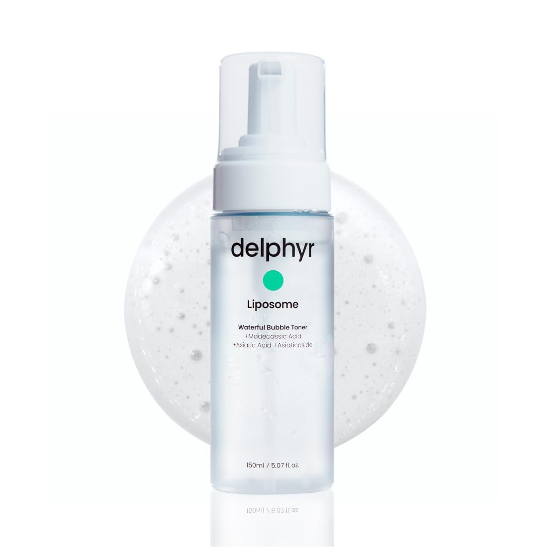 delphyr Liposome Waterful Bubble Toner, Hydrating Foam Toner for Sensitive Skin with Centella Asiatica TECA, Korean Skincare for Trouble Care (5.07 fl. oz, 150ml)