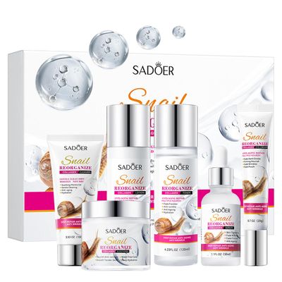 Collagen Skin Care Set,Travel Essentials Cleanser,Toner,Lotion,Eye Cream,Serum,Face Cream for Hydrating Skin,Vegan &amp; Anti-Aging-Free Facial Gift Kit