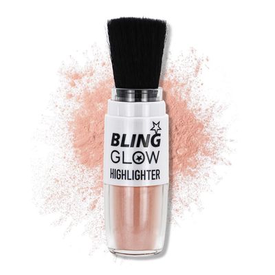 AWCCXMYM Glitter Powder Highlighter Powder Smooth Brighten Natural Flawless Mineral Shimmer Powder Makeup for Face Body Hair Instantly Glowing Vegan &amp; Cruelty Free 02#Fairy Pink