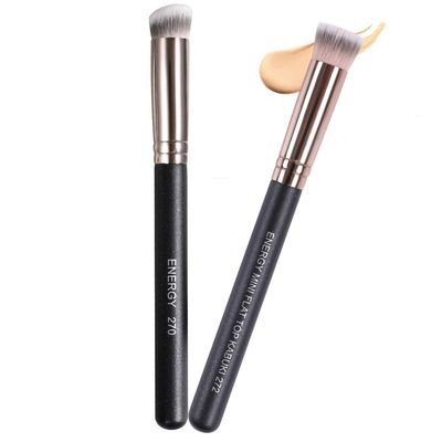 ENERGY Under Concealer Brushes Set Makeup Brush Kit Flat Top Concealer Brush Angled Precise Eye Primer Corrector Makeup Applicator for Liquid Cream Powder Concealer Foundation Blending 270 272