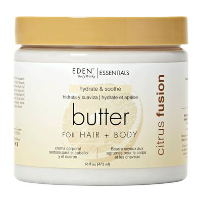 EDEN BodyWorks Citrus Fusion Hair + Body Butter | 16oz | Deep Moisturizer, Soften &amp; Nourish Hair and Skin - Fresh Scent