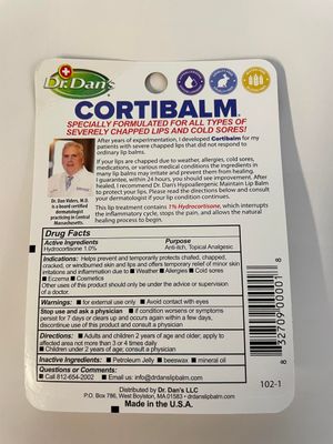 Dr. Dans CortiBalm Lip Balm, .14 oz by Dr. Dans, 1 pack