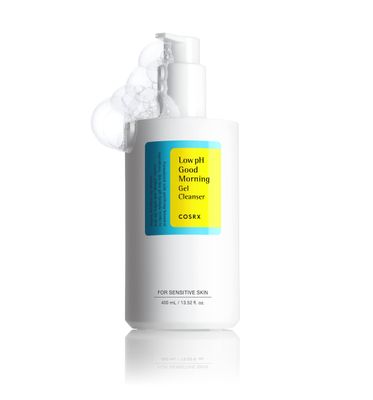 COSRX Low pH Good Morning Gel Cleanser, Amazon Exclusive, Daily Mild Face Cleanser for Sensitive Skin with BHA &amp; Tea Tree Oil, PH Balancing, Korean Skin Care (13.52fl.oz/400ml)