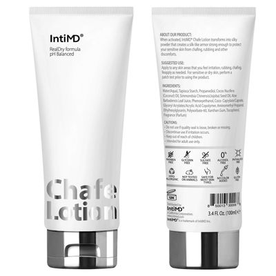 Chafe Lotion by Coochy Plus RealDry formula Anti-Chafe Cream Protect Sensitive Skin from Chafing, Rubbing, Friction for Inner Thighs, Under Breasts, Underarms, Shoulders Running Cycling