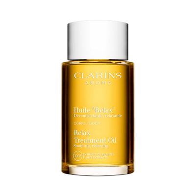 CLARINS Relax Body Treatment Oil | Relaxes, Moisturizes and Soothes Aching Muscles | Relieves Stress and Fatigue | Nourished &amp; Comfortable Skin After The First Use* | Natural 100% Plant Extracts
