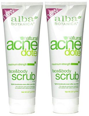 Alba Botanica ACNEdote Face &amp; Body Scrub, 8 Ounces Tube (Pack of 2)