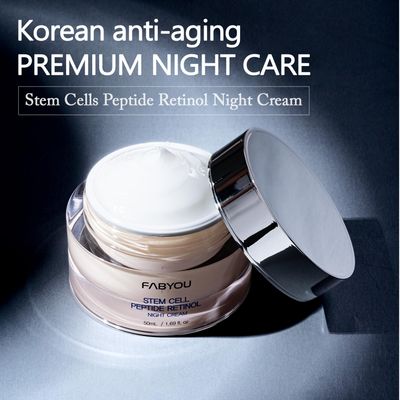 FABYOU Stem Cell Peptide Retinol Night Cream 1.69 oz - Plant Stem, Deep Skin Repair, Anti-Aging Moisturizer - Non-Sticky, Intensive Hydration,Elasticity Boost-Korean Skin Care