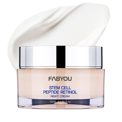 FABYOU Stem Cell Peptide Retinol Night Cream 1.69 oz - Plant Stem, Deep Skin Repair, Anti-Aging Moisturizer - Non-Sticky, Intensive Hydration,Elasticity Boost-Korean Skin Care