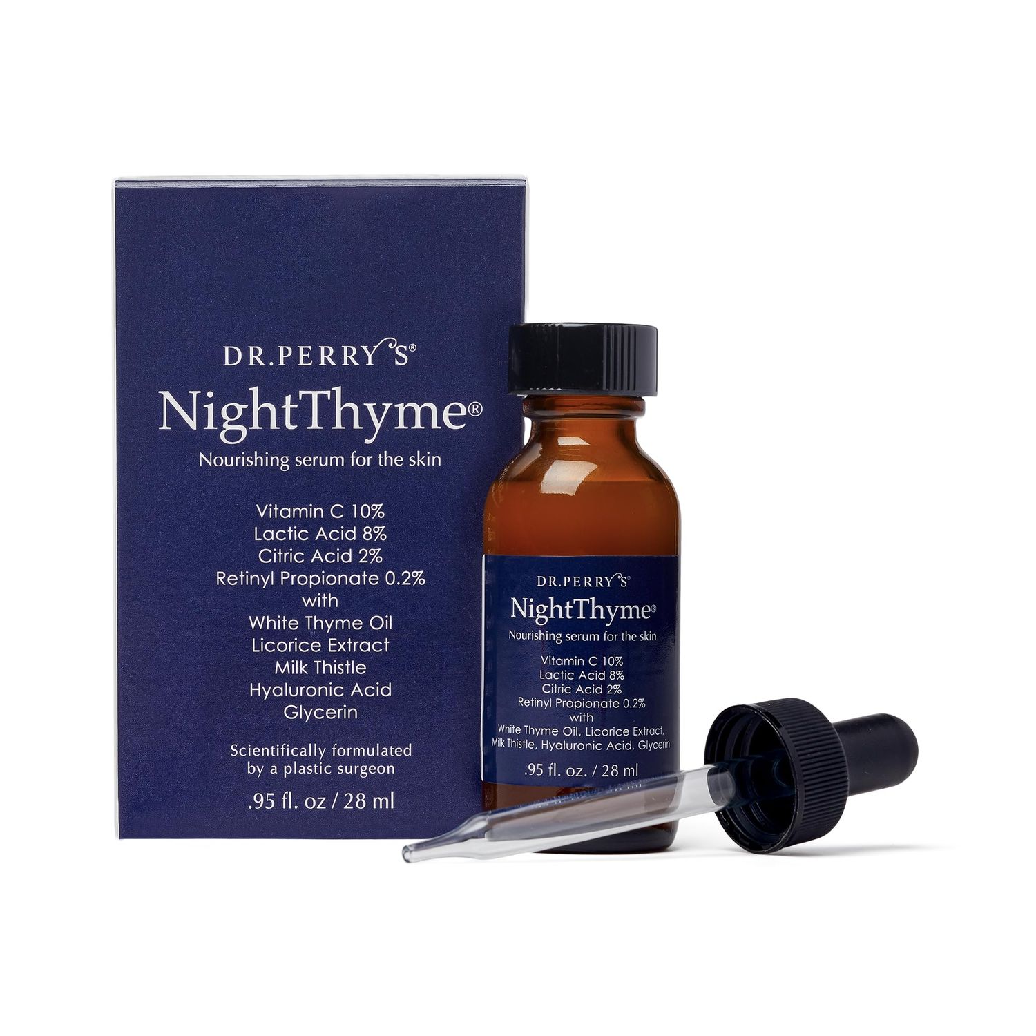 Dr. Perry&#39;s NightThyme Skin Nourishing Serum with Vitamin C and Hyaluronic Acid