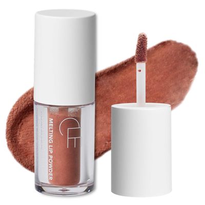 CLE Cosmetics Melting Lip Powder - Lip Tint (Vegan, Cruelty Free, Paraben-Free) with Long-Lasting, Weightless Lip Stain, Usable on Lips, Eyes and Cheeks, Matte Finish (Hot Choco / 0.07 oz)