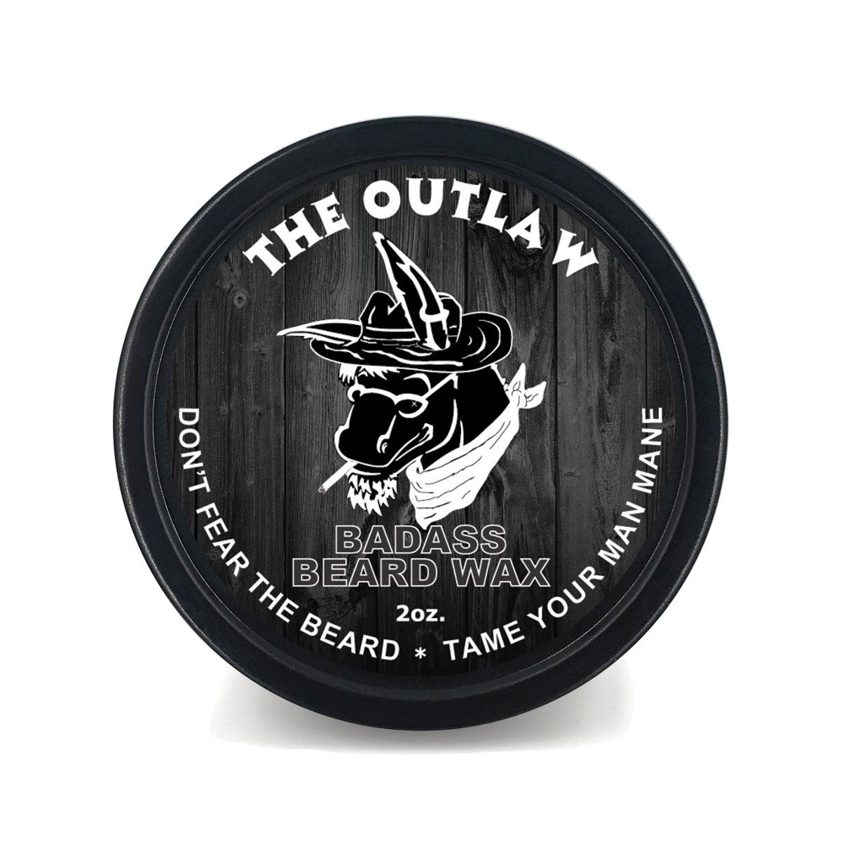 Badass Beard Care Beard Wax For Men - The Outlaw Scent, 2 oz - Softens Beard Hair, Leaves Your Beard Looking and Feeling More Dense