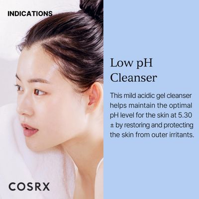 COSRX Low pH Good Morning Gel Cleanser, Amazon Exclusive, Daily Mild Face Cleanser for Sensitive Skin with BHA &amp; Tea Tree Oil, PH Balancing, Korean Skin Care (13.52fl.oz/400ml)