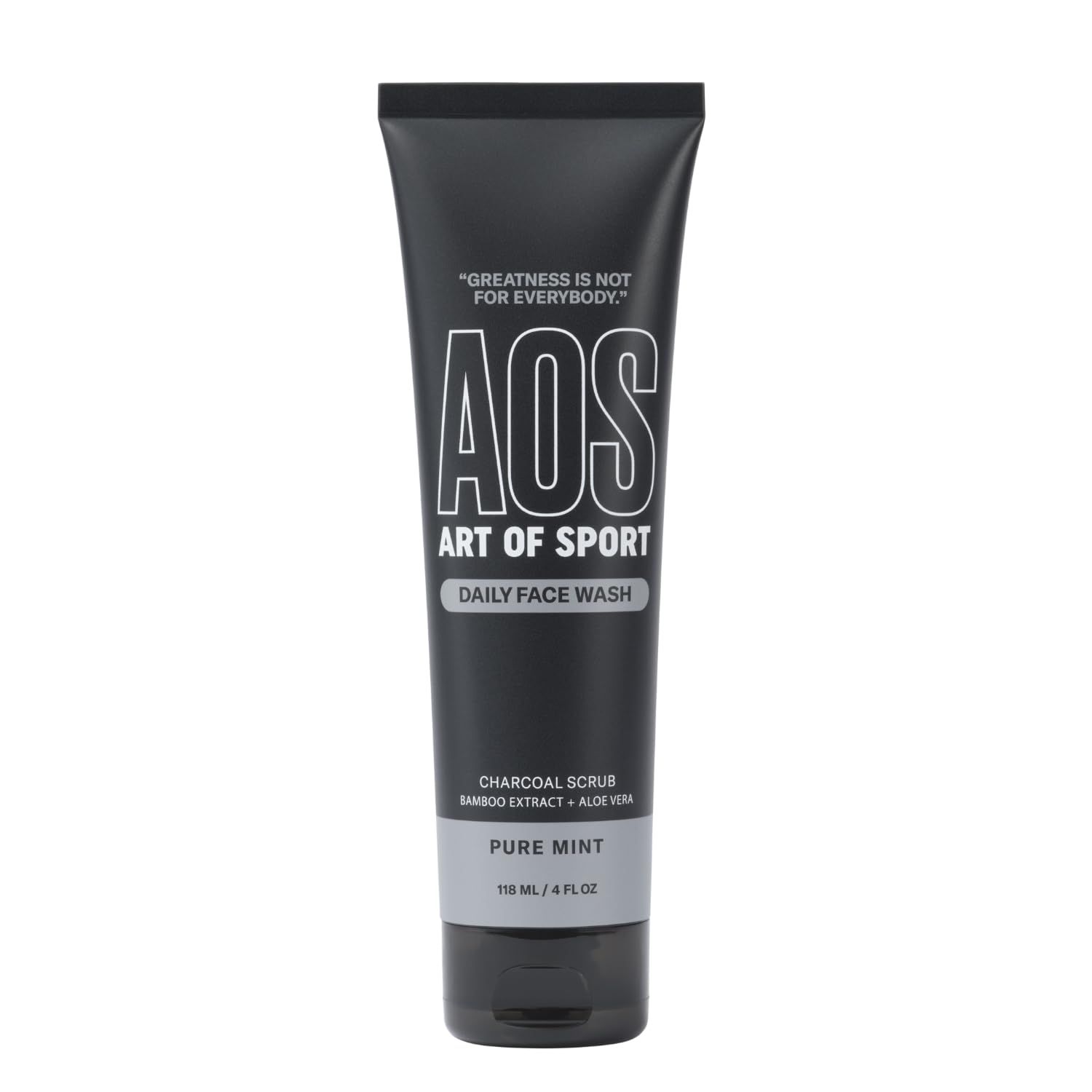 Art of Sport Daily Face Wash, With Detoxifying Charcoal, Calming Aloe Vera &amp; Skin-Soothing Bamboo Extract. Formulated for Athletes, 4 FL OZ