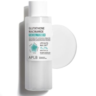 APLB Glutathione Niacinamide Facial Toner | LIPO GLUTA NIAC CEN 15.2% 5.41 FL.OZ/Korean Skincare, Replenishing Moisture, Revitalize for Gentle and Improve Skin Texture Through Niacinamide