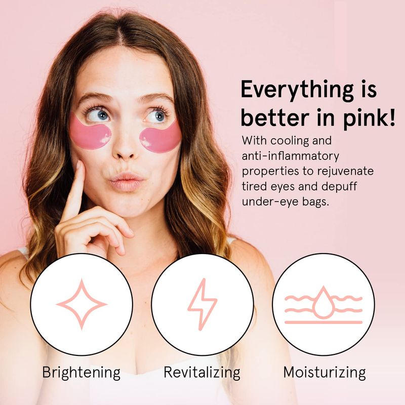 grace &amp; stella Award Winning Under Eye Mask - Valentines Gifts - Gifts for Mom - Reduce Dark Circles, Puffy Eyes, Undereye Bags, Wrinkles - Under Eye Patches - Vegan Self Care (24 Pairs, Pink)