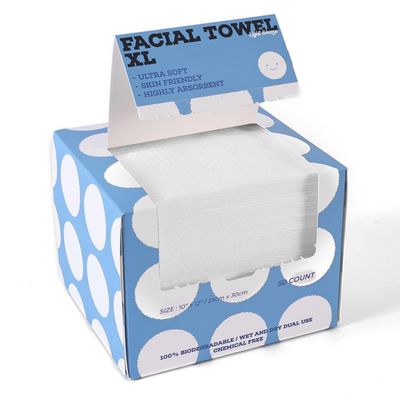 Disposable Face Towels, Large Clean Towels, 10&quot;12&quot; LightBreeze Face Towelettes XL, Washcloths, Daily Facial Washcloth Super Soft &amp; Thick for Sensitive Skin, Makeup Remover Dry Wipes, Nursing,Travel