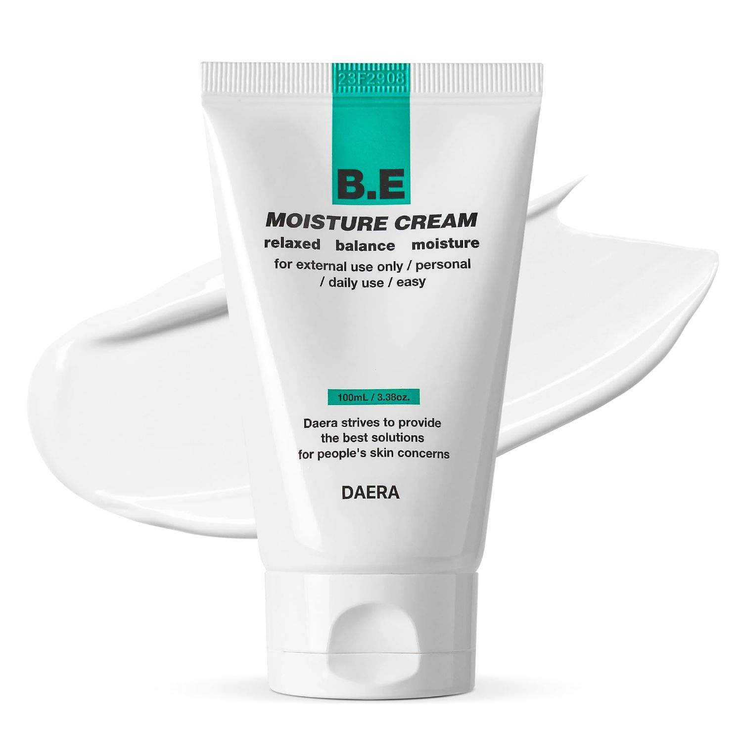 DAERA B.E Moisturizing Cream-Korean Hydration Oil Control, Centella Asiatica, Hyaluronic Acid, Lightweight Non-Sticky Korean Skin Care, Sensitive Skin Repair (3.38 oz)