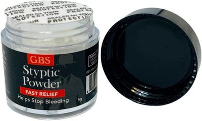 G.B.S Styptic Powder Jars for Shaving Nicks, Razor Cuts, Canker Sore, Pack of 3 (5gm Each)