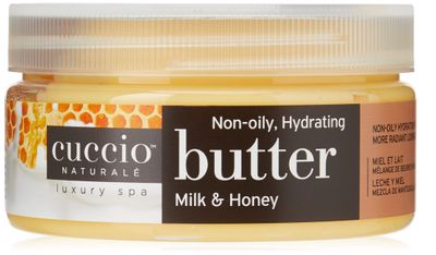 Cuccio Naturale Butter Blends - Ultra-Moisturizing, Renewing, Smoothing Scented Body Cream - Deep Hydration For Dry Skin Repair - Made With Natural Ingredients - Milk &amp; Honey - 8 Oz