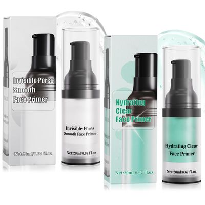 2Pcs Poreless Smoothing Face Primer &amp; Hydrating Face Primer,Restoring Makeup Primer For Flawless,Smooth Skin &amp; Long-Lasting Makeup,Fills In Pores &amp; Fine Lines,Vegan &amp; Cruelty-free