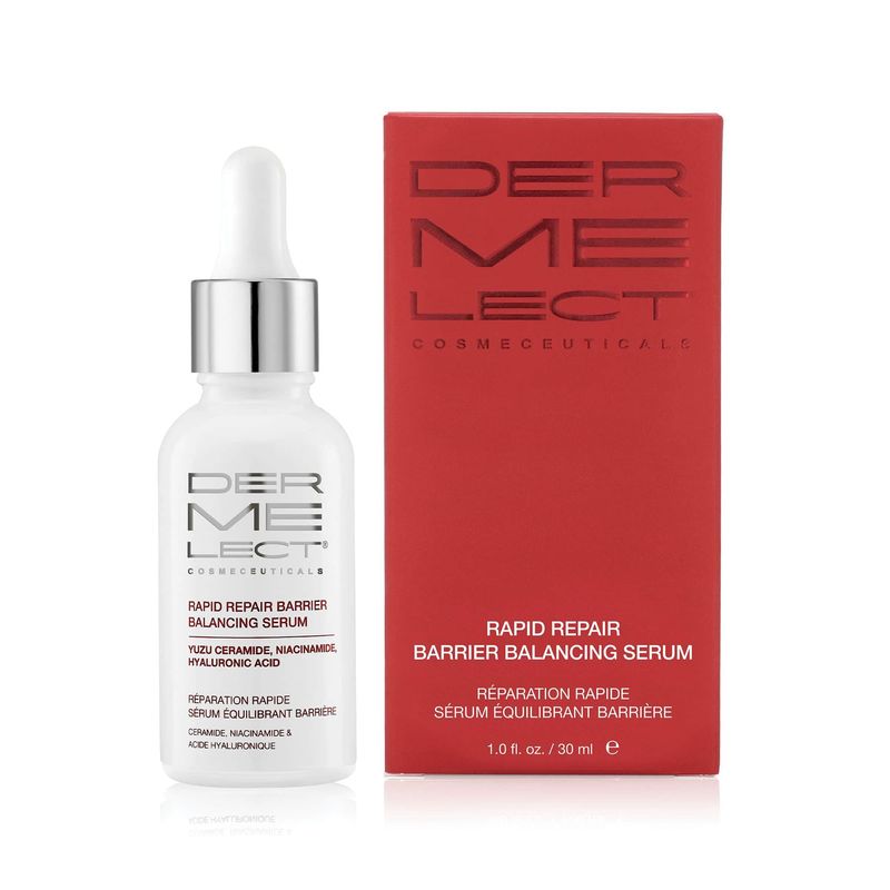Dermelect Cosmeceuticals Rapid Repair Barrier Balancing Serum - Super-Hydrating Treatment with Niacinamide, Hyaluronic Acid, Prebiotics, &amp; Antioxidants for Smooth, Radiant Skin 1.0 oz